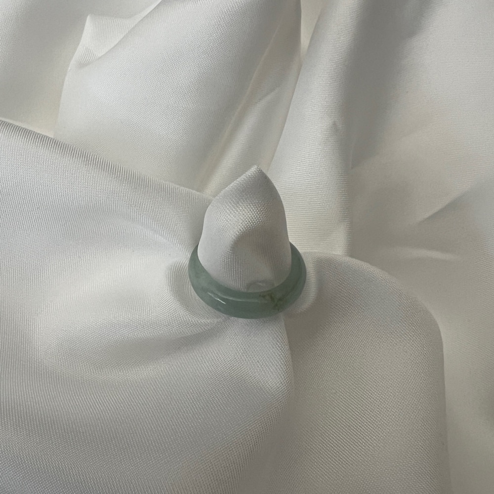 Size 5.25 // Natural Jade Ring - New/Unworn